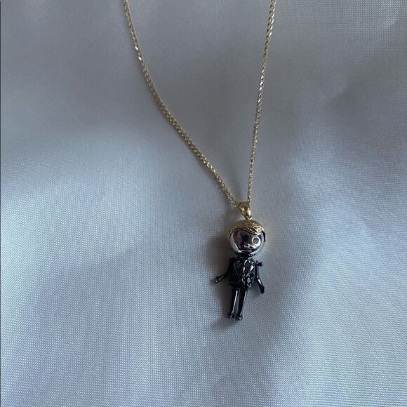 Moving guy 14k real gold 3D pendant trendy jewel - Picture 3 of 9